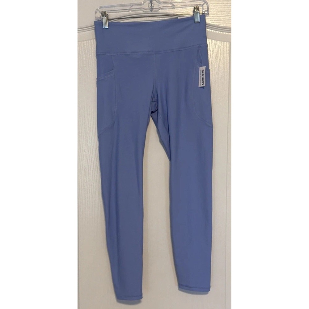 Old Navy PowerSoft Leggings 7/8 Ankle Womens Light Blue Phone Pocket M NWT